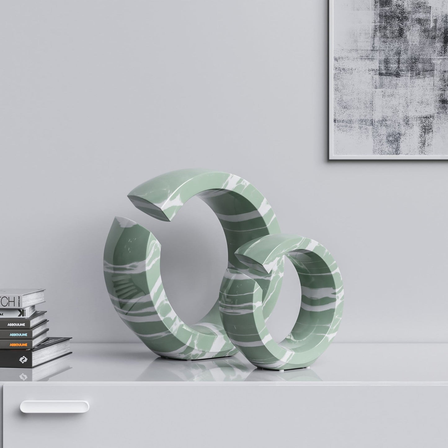 Ceramic Ring Set - Color Marbles - Synchrony Art INC