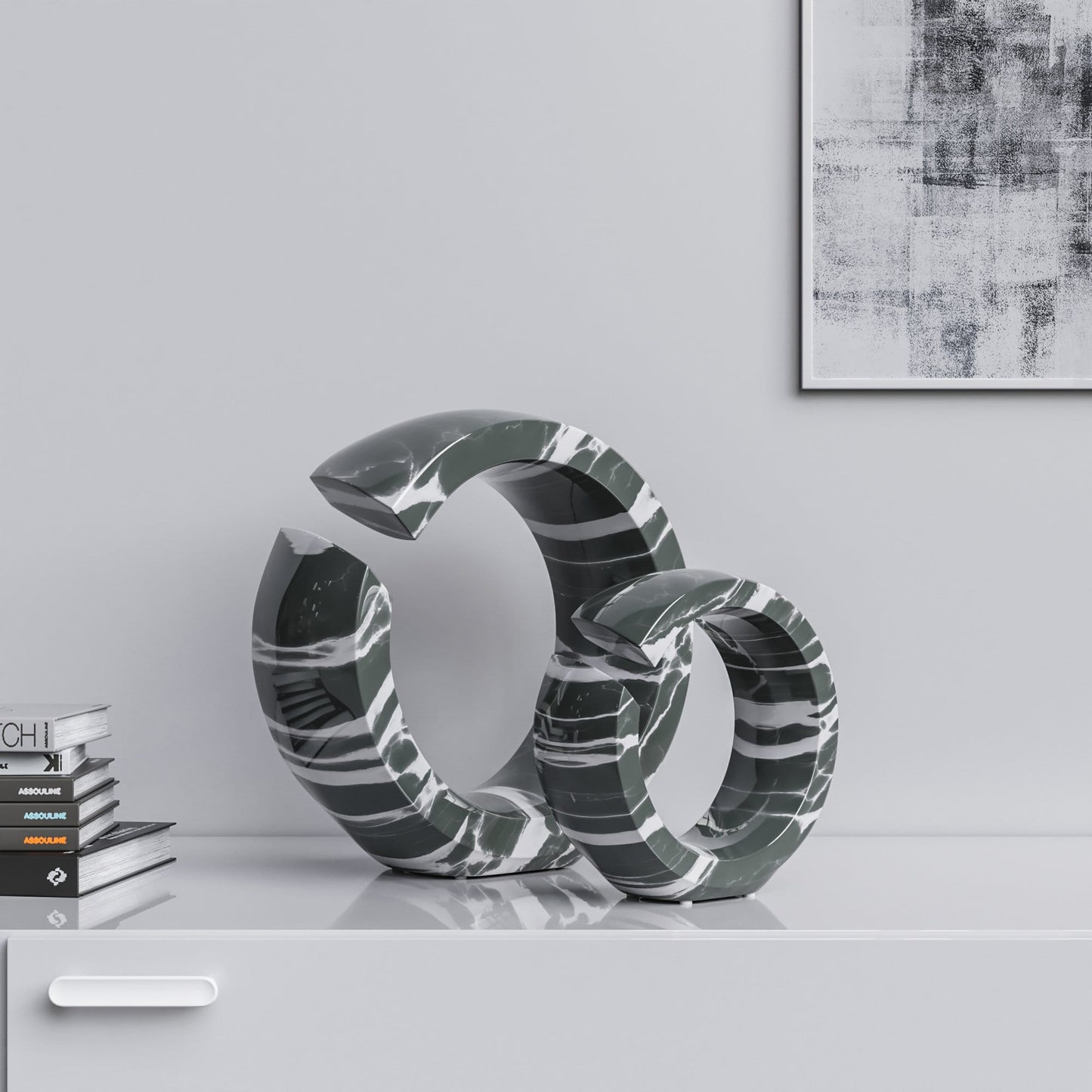 Ceramic Ring Set - Color Marbles - Synchrony Art INC
