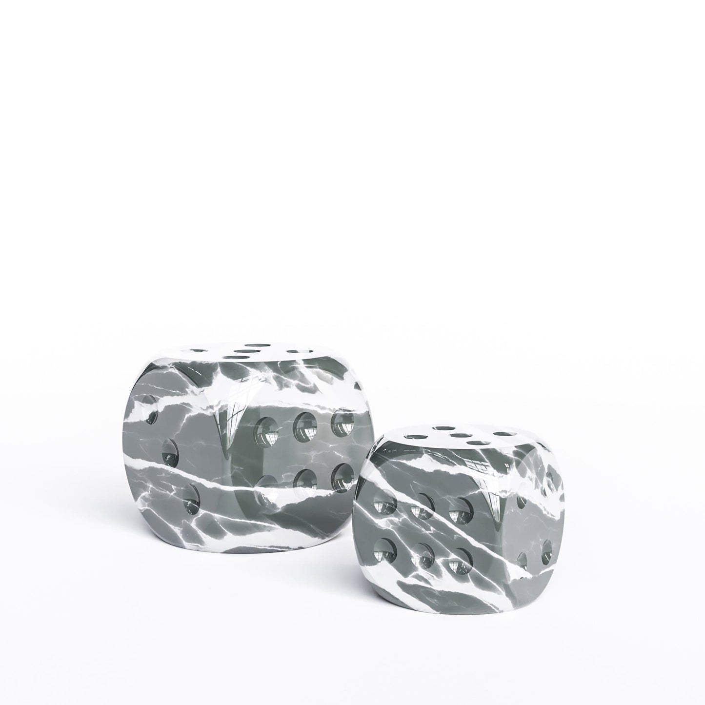 Ceramic Dice Set - Color Marbles - Synchrony Art INC