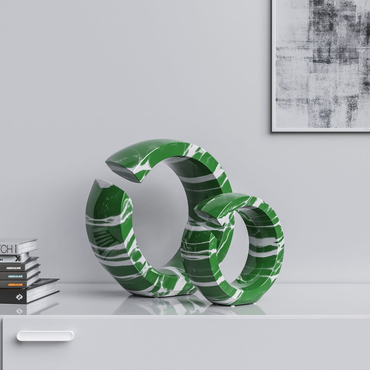 Ceramic Ring Set - Color Marbles - Synchrony Art INC