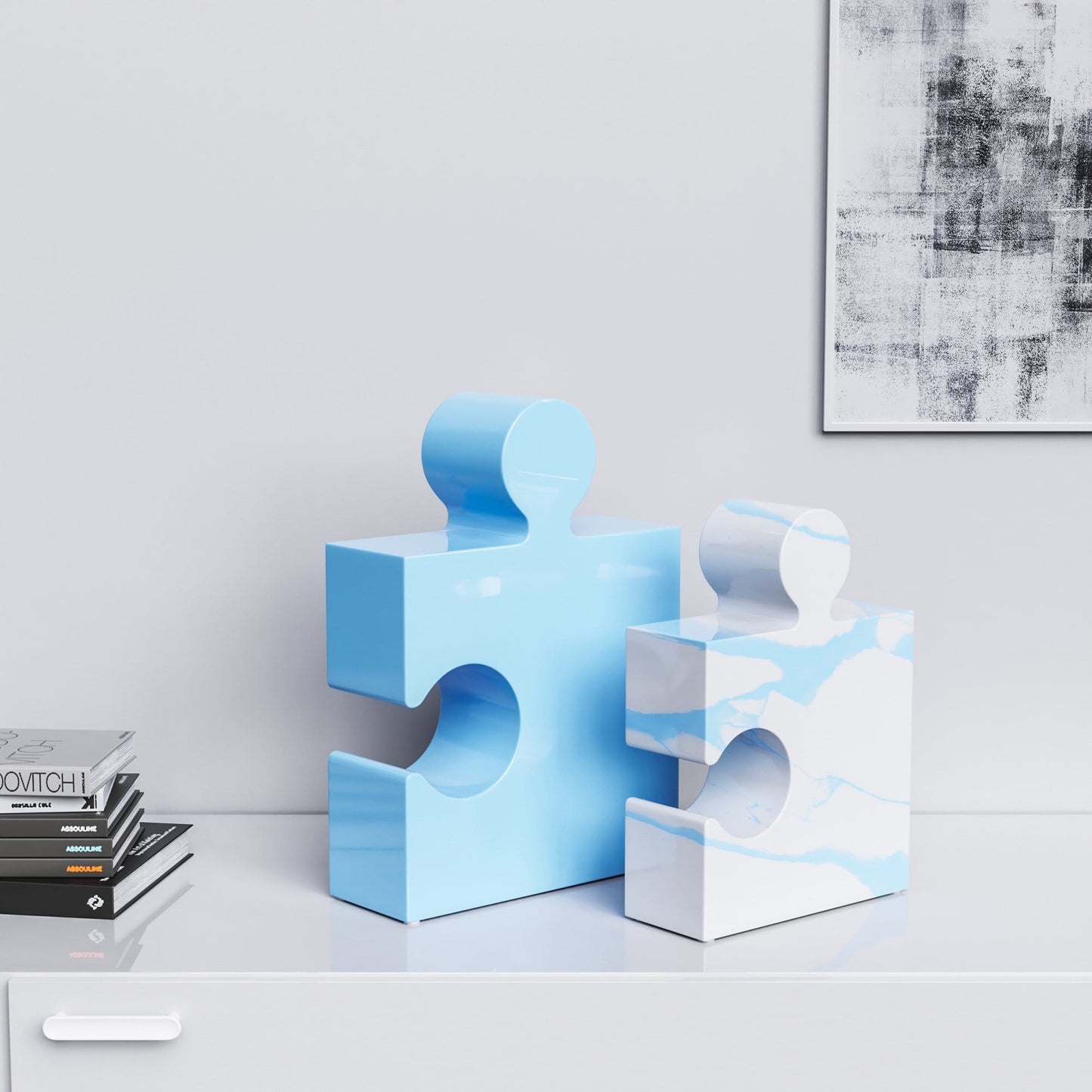 Ceramic Puzzle Set (Enhanced) - Plain & Marble - Synchrony Art INC