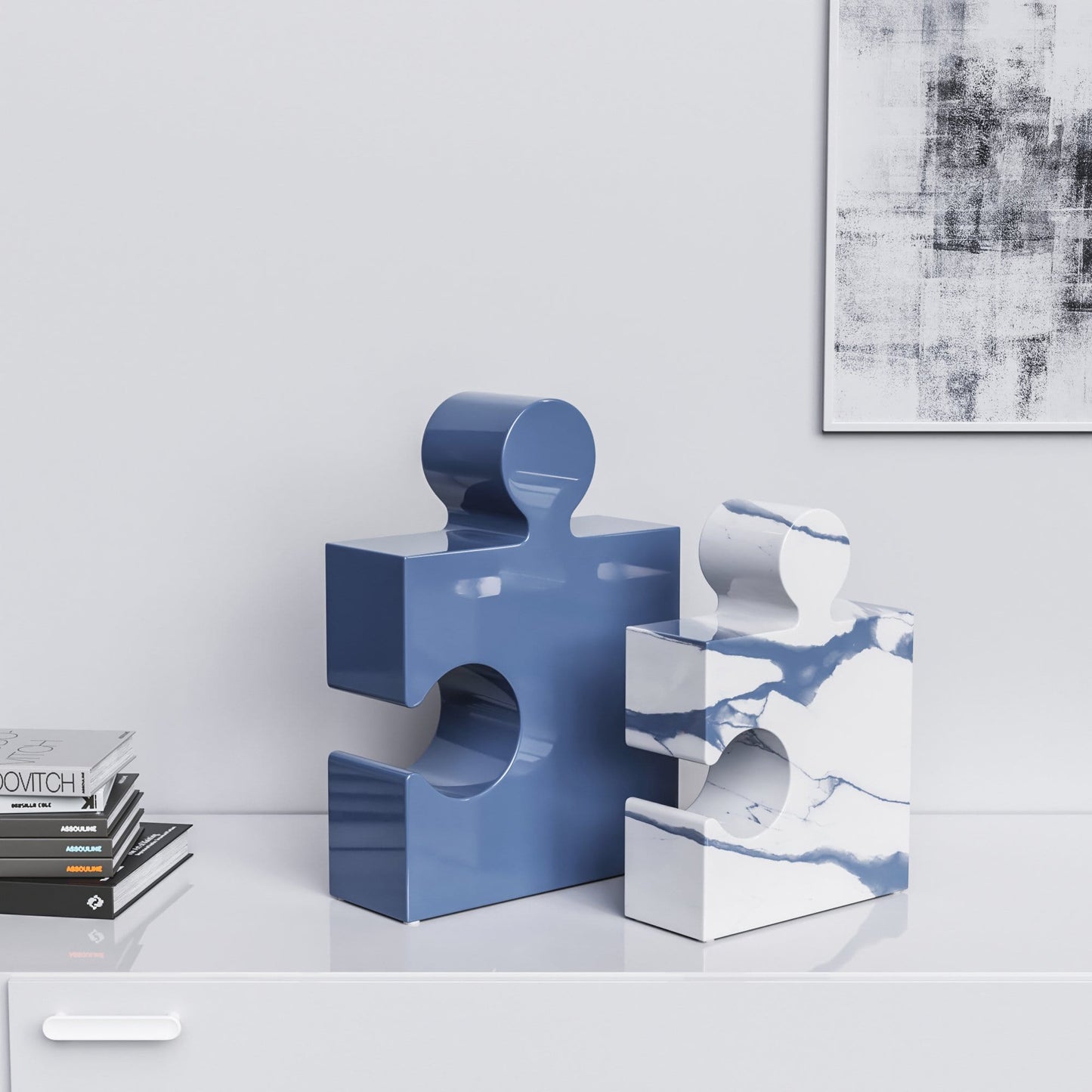 Ceramic Puzzle Set (Enhanced) - Plain & Marble - Synchrony Art INC