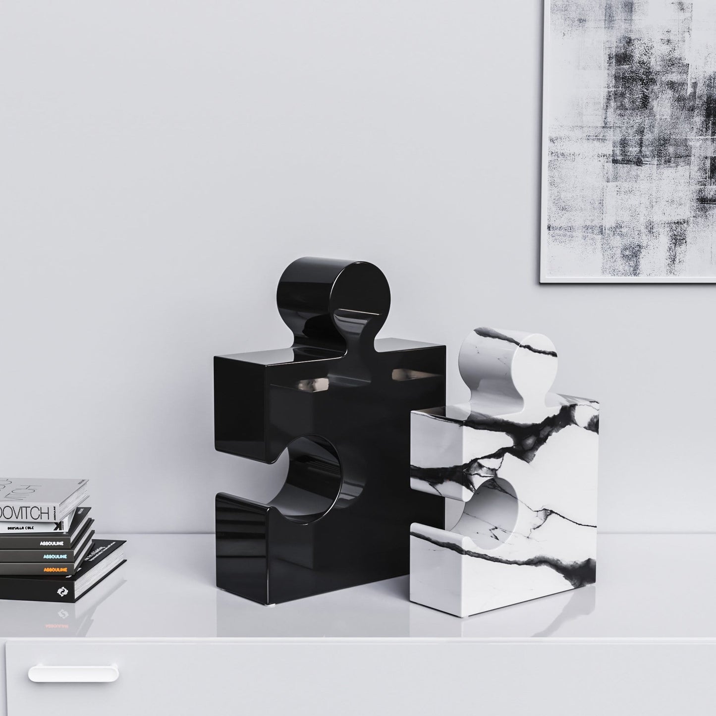 Ceramic Puzzle Set (Enhanced) - Plain & Marble - Synchrony Art INC