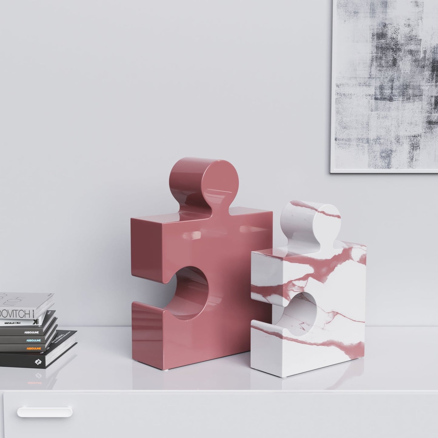 Ceramic Puzzle Set (Enhanced) - Plain & Marble - Synchrony Art INC