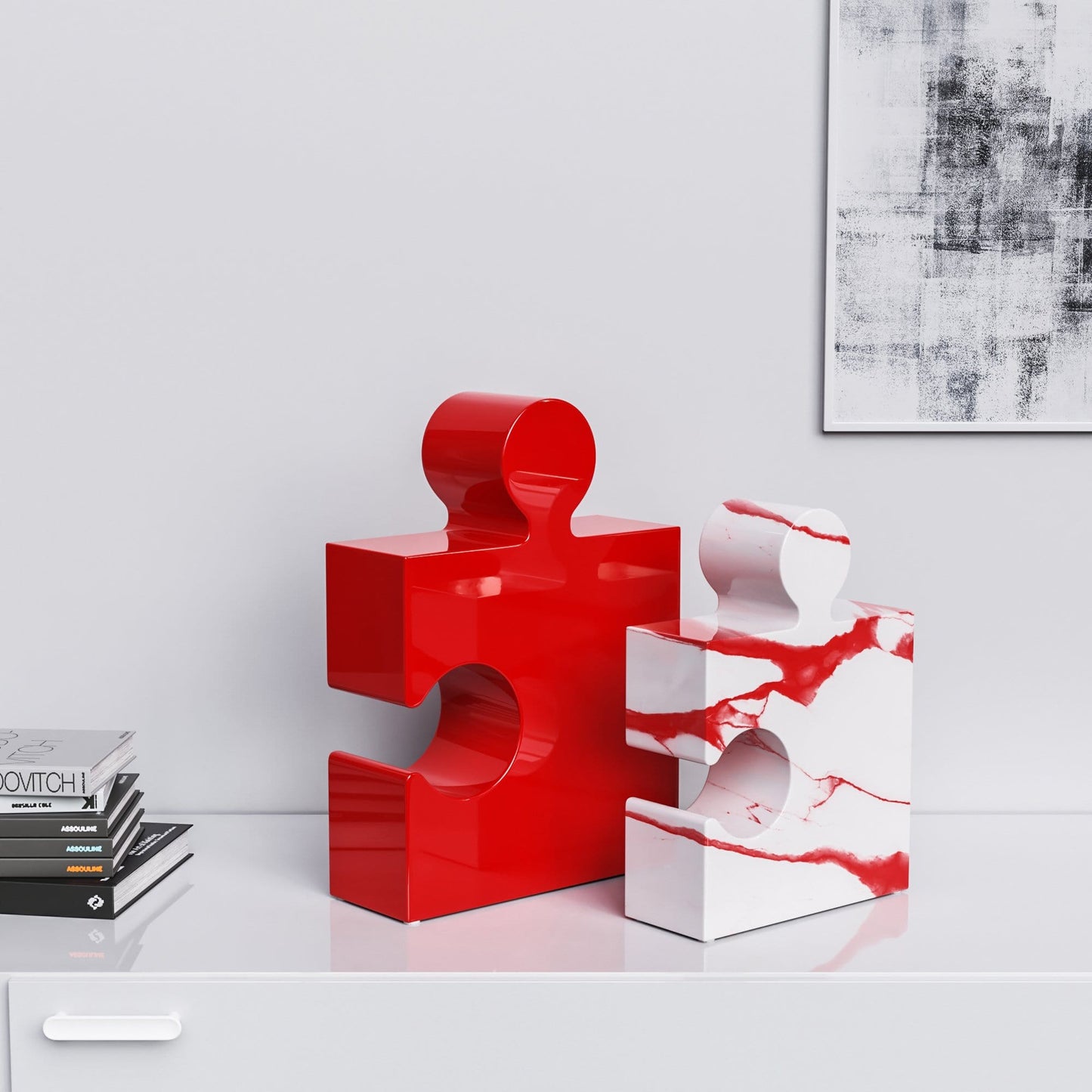 Ceramic Puzzle Set (Enhanced) - Plain & Marble - Synchrony Art INC