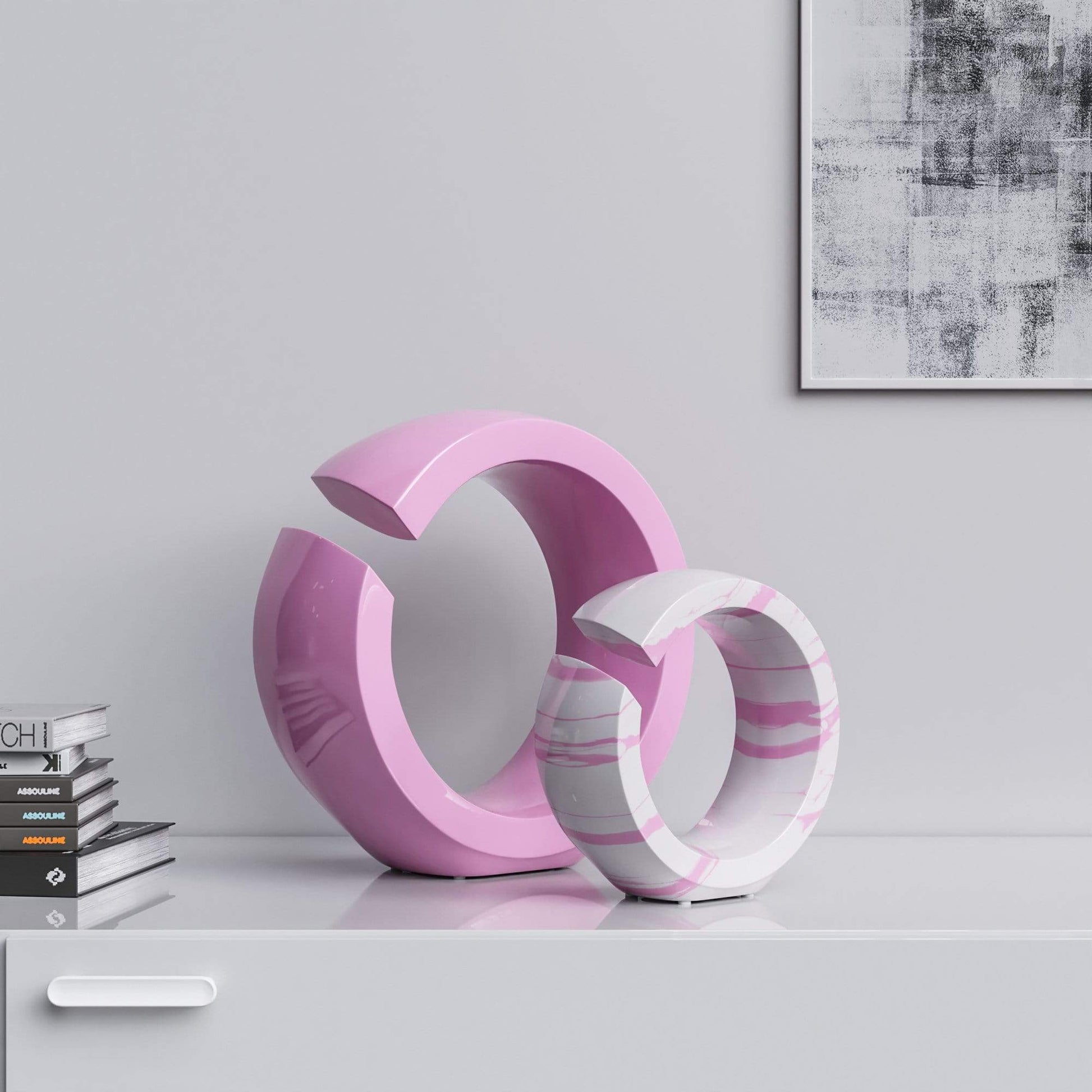 Ceramic Ring Set - Plain & Marbles - Synchrony Art INC