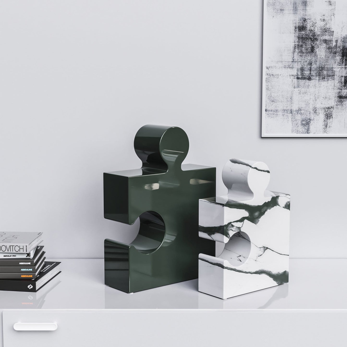 Ceramic Puzzle Set (Enhanced) - Plain & Marble - Synchrony Art INC